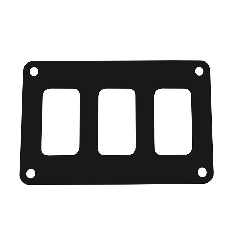 Suncoast Marine and Auto offers Pacer Switch Panel - 3 Switch 1 Row - 4.25" x 2.75" - Black Powder Coated Aluminum [PSC-31-BK]