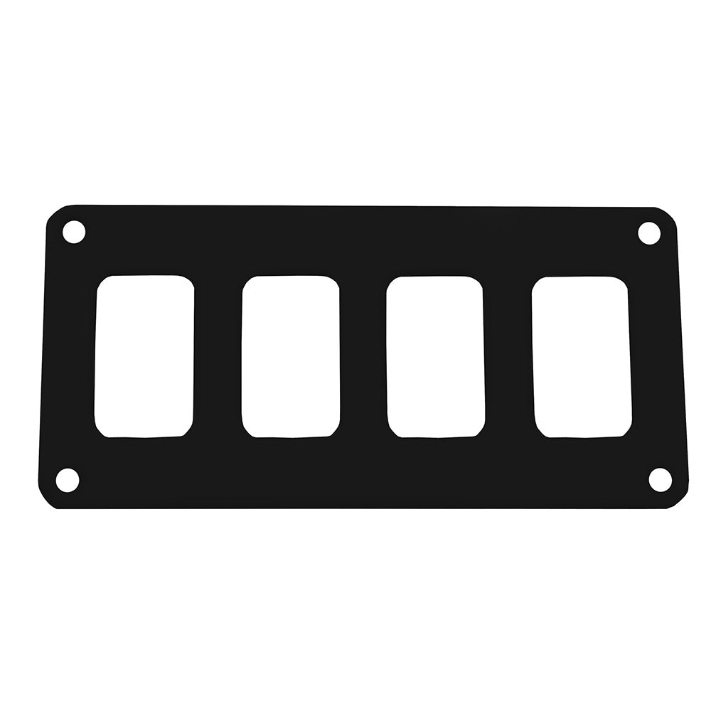 Suncoast Marine and Auto offers Pacer Switch Panel - 4 Switch 1 Row - 5.5" x 2.75" - Black Powder Coated Aluminum [PSC-41-BK]