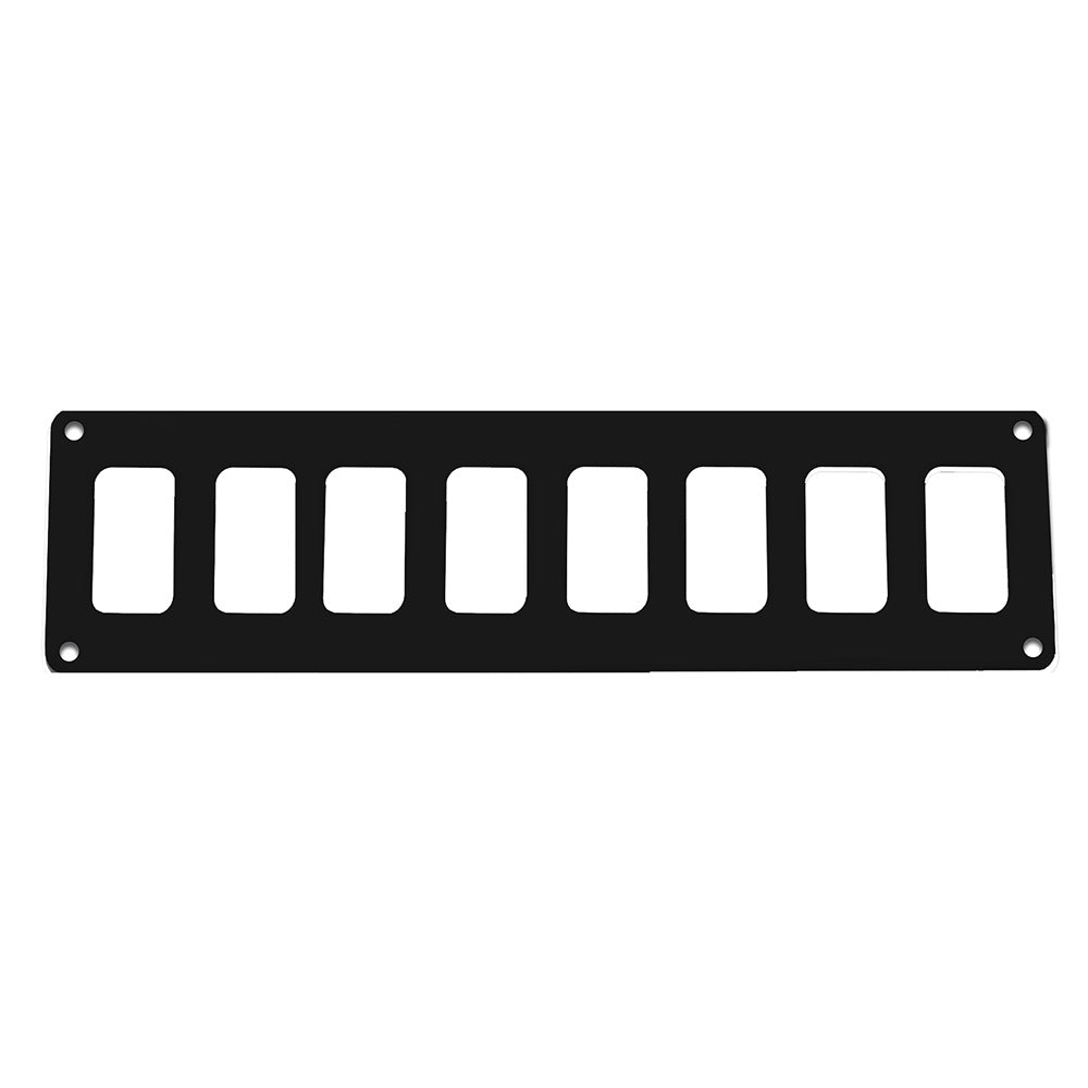 Suncoast Marine and Auto offers Pacer Switch Panel - 8 Switch 1 Row - 12.5" x 2.75" - Black Powder Coated Aluminum [PSC-81-BK]