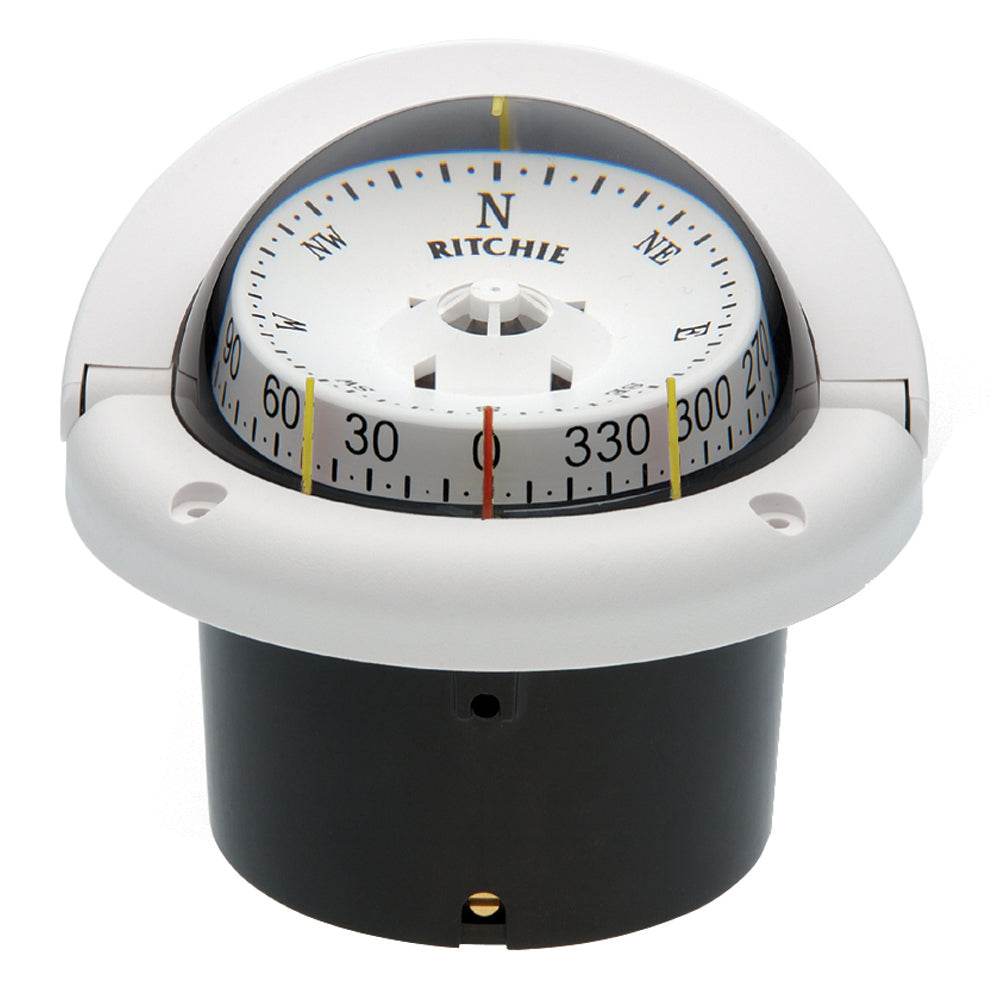 Suncoast Marine and Auto offers Ritchie HF-743W Helmsman Compass - Flush Mount - White [HF-743W]