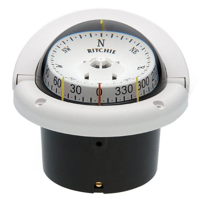 Suncoast Marine and Auto offers Ritchie HF-743W Helmsman Compass - Flush Mount - White [HF-743W]