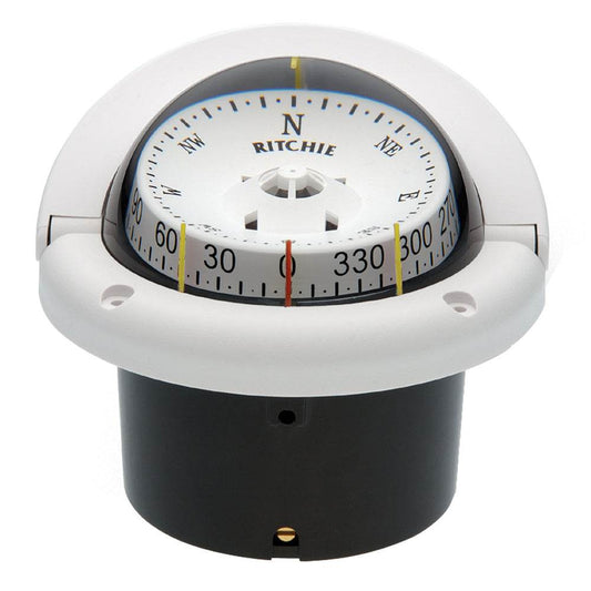 Suncoast Marine and Auto offers Ritchie HF-743W Helmsman Compass - Flush Mount - White [HF-743W]