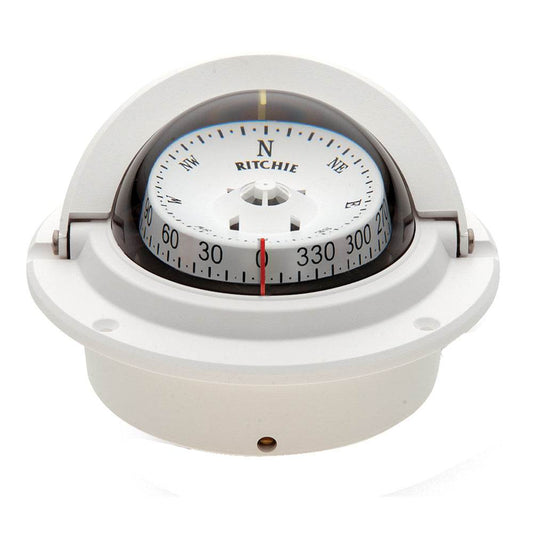 Suncoast Marine and Auto offers Ritchie F-83W Voyager Compass - Flush Mount - White [F-83W]