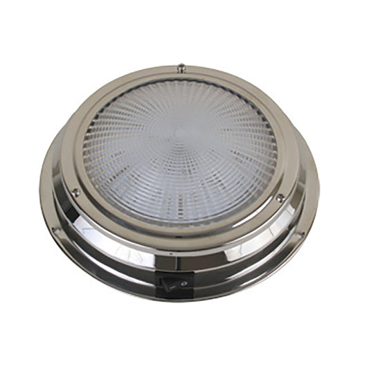 Suncoast Marine and Auto offers Scandvik LED Dome Light - Traditional - Stainless Steel - 5.5" - 12V [41324P]