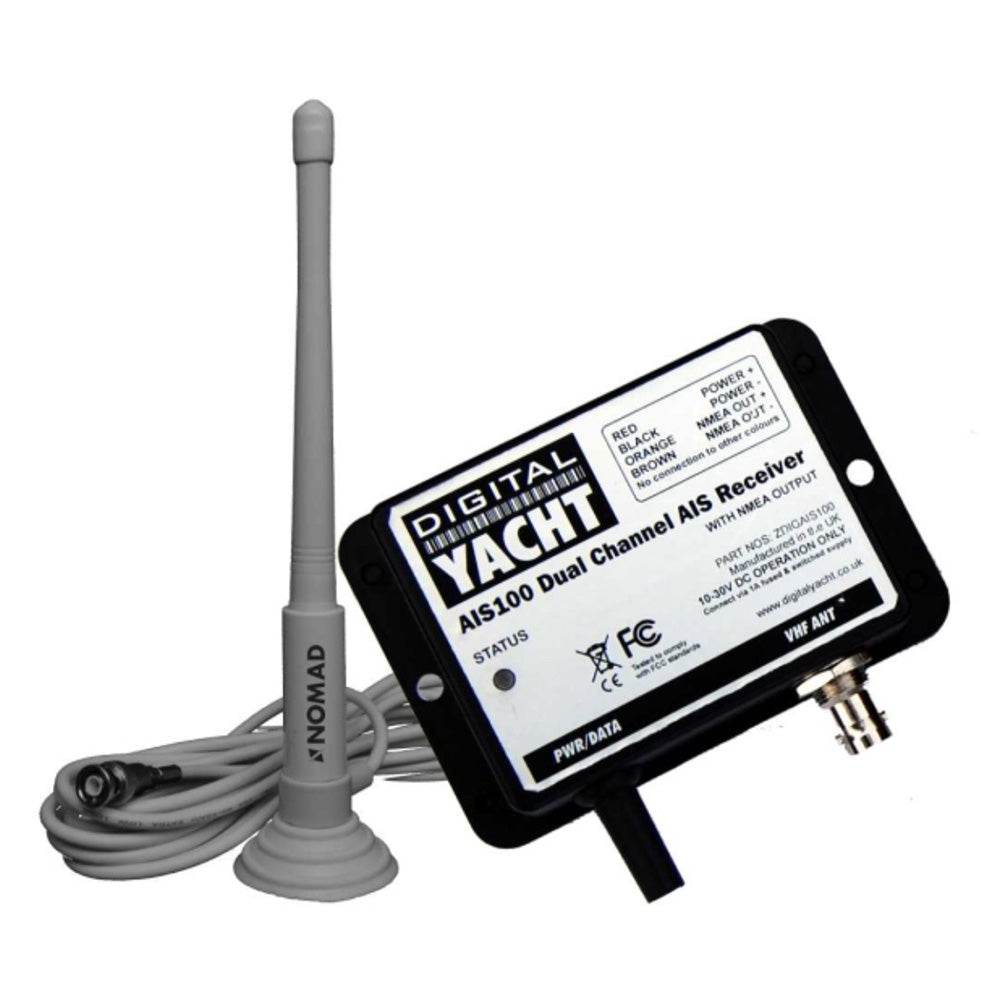 Suncoast Marine and Auto offers Digital Yacht AIS100 AIS USB Receiver w/QMax Portable Antenna [ZDIGAIS100QMA]