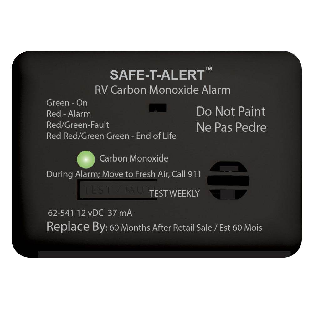 Suncoast Marine and Auto offers Safe-T-Alert 62 Series Carbon Monoxide Alarm - 12V - RV Surface Mount - Black [62-541-BL]