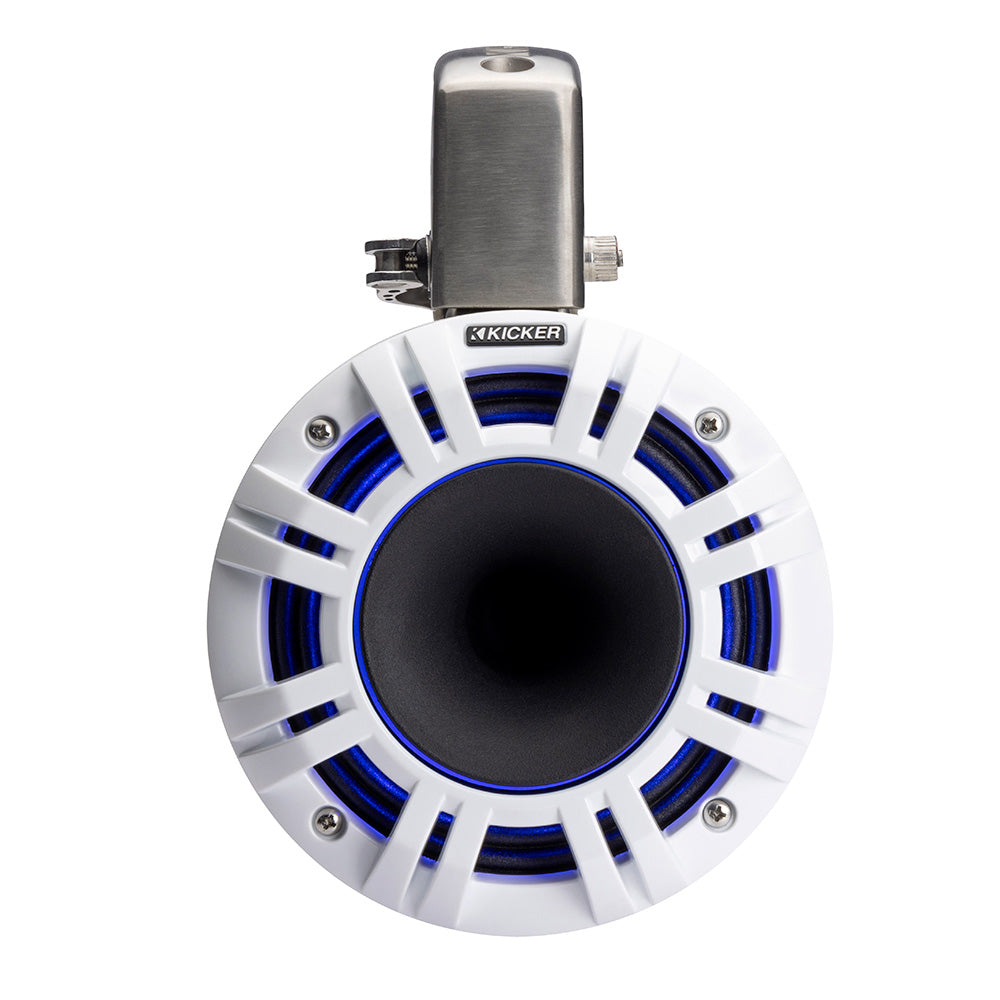 Suncoast Marine and Auto offers KICKER KMTCXL65 6.5" LED Horn Loaded Compression Driver Tower System - White [51KMTCXL65W]