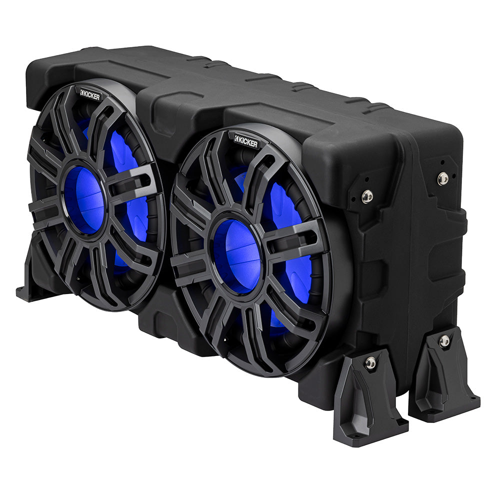 Suncoast Marine and Auto offers KICKER 10" Loaded Premium Marine Enclosure w/Passive Radiator - 4-Ohm [51MWLE104]