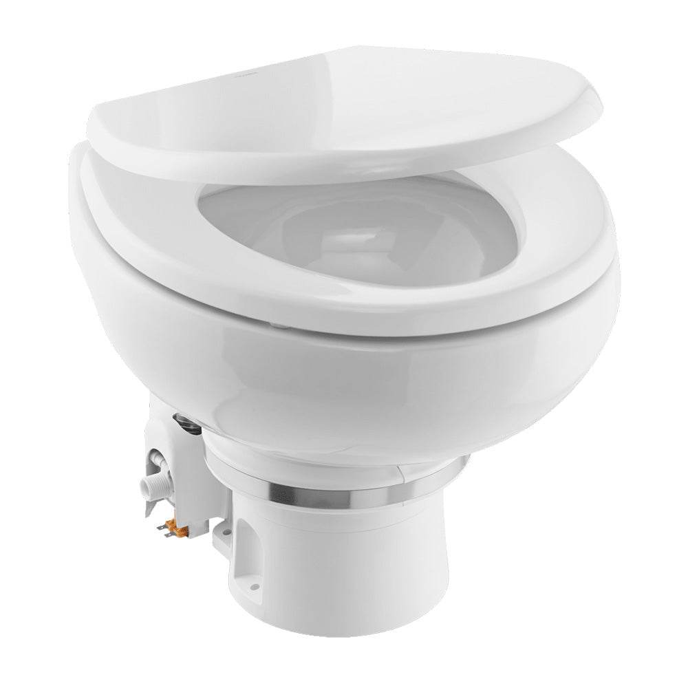 Suncoast Marine and Auto offers Dometic MasterFlush MF 7120 - White - Electric Macerating Toilet w/Orbit Base Slow Close Seat - Freshwater - 12V [9610007270]