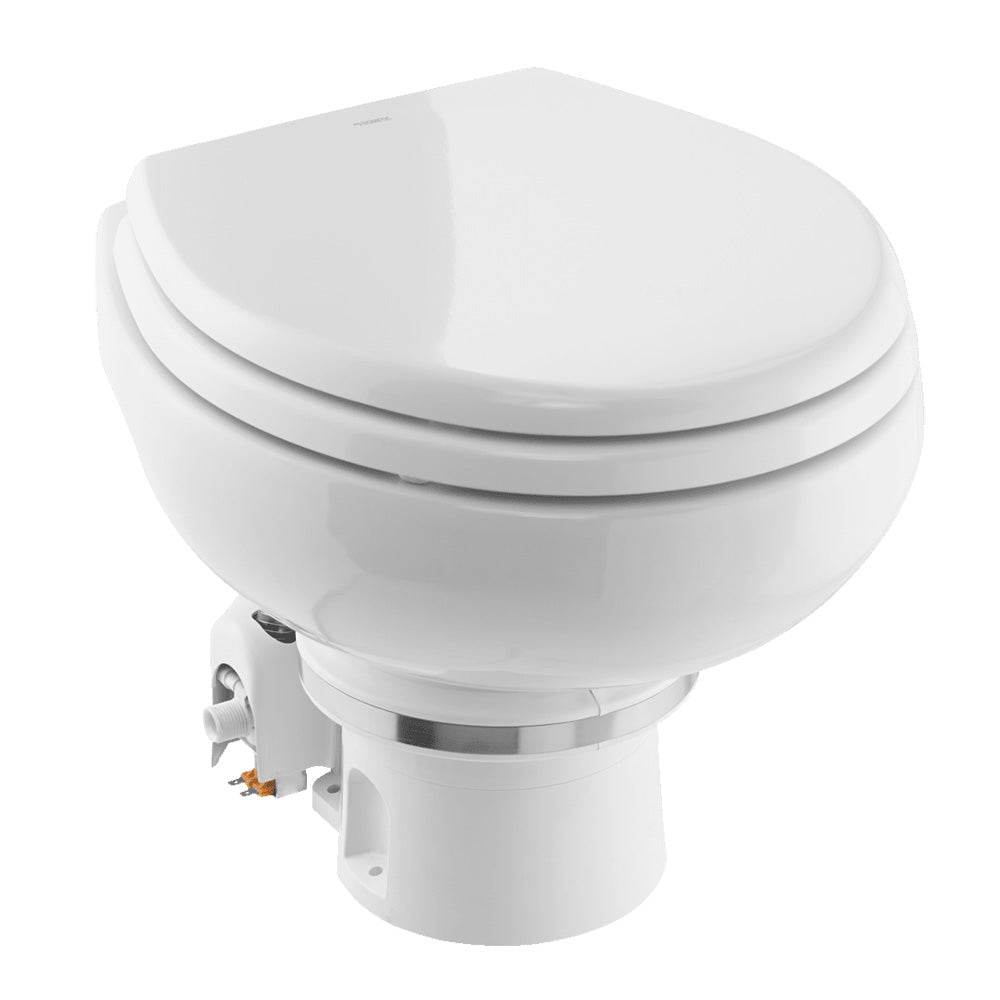 Suncoast Marine and Auto offers Dometic MasterFlush MF 7120 - White - Electric Macerating Toilet w/Orbit Base Slow Close Seat - Freshwater - 12V [9610007270]