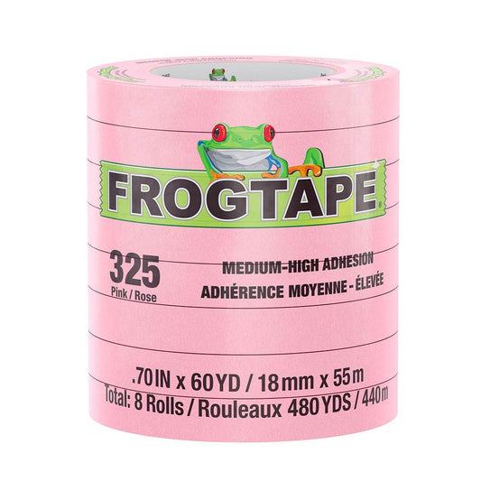 Suncoast Marine and Auto offers FrogTape CP 325 Medium-High Adhesion Masking Tape - 18MM x 55M x 8-Pack - Pink - Rated for 325F [105332]