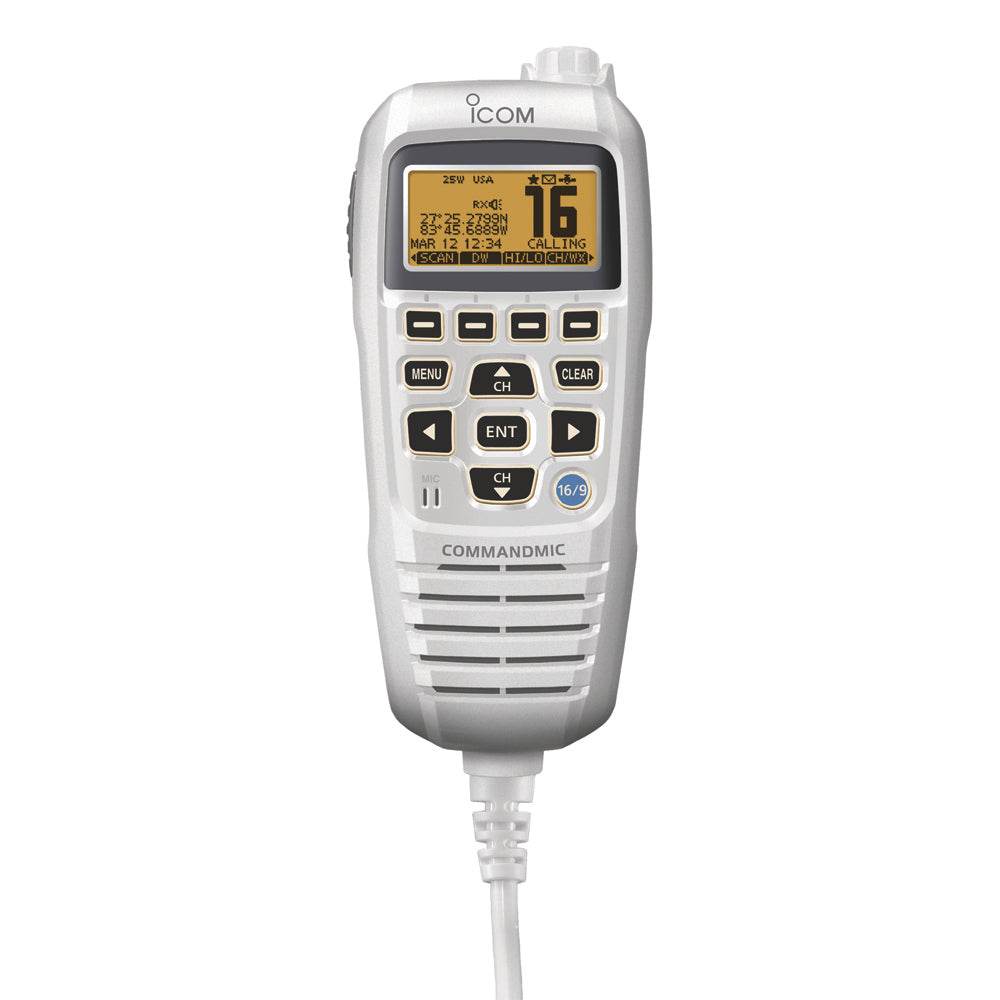 Suncoast Marine and Auto offers Icom HM195 CommandMic IV w/Yellow BlackLit LCD - Super White [HM195SW 42 EXP]