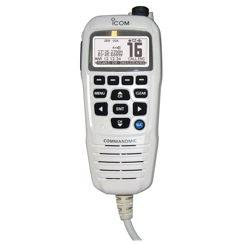 Suncoast Marine and Auto offers Icom HM195 CommandMic IV with White BlackLit LCD - Super White [HM195GW 62 EXP]