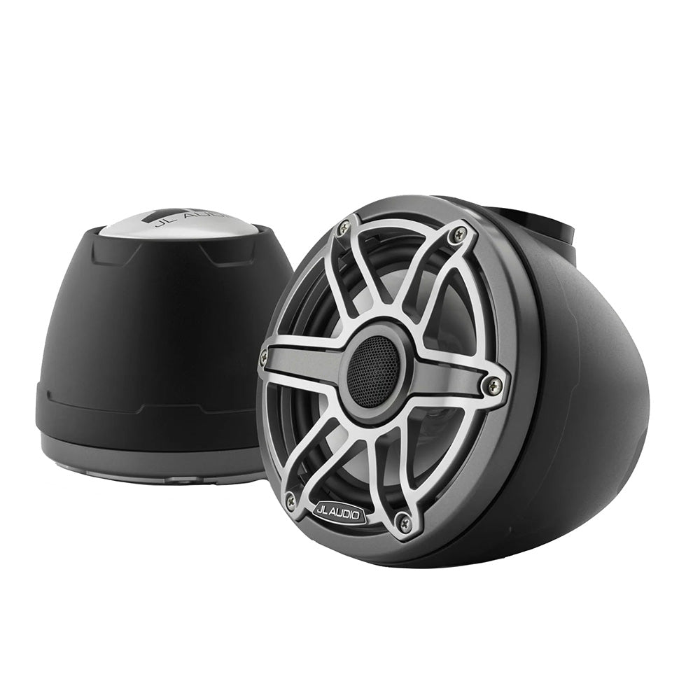 Suncoast Marine and Auto offers JL Audio M6 VeX Series 6.5" Enclosed Coaxial Speakers w/Titanium Sports Grilles - M6-650VEX-Mb-S-GmTi [010-03263-00]