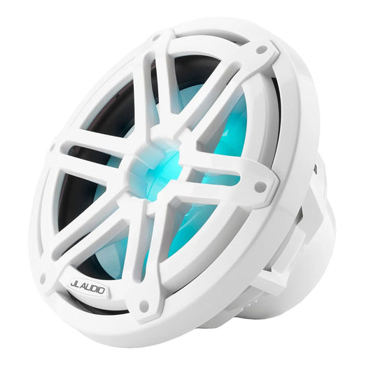 Suncoast Marine and Auto offers JL Audio M3 10" Marine Subwoofer w/Gloss White Sport Grille RGB LED Lighting - M3-10IB-S-Gw-i-4 [010-03265-00]