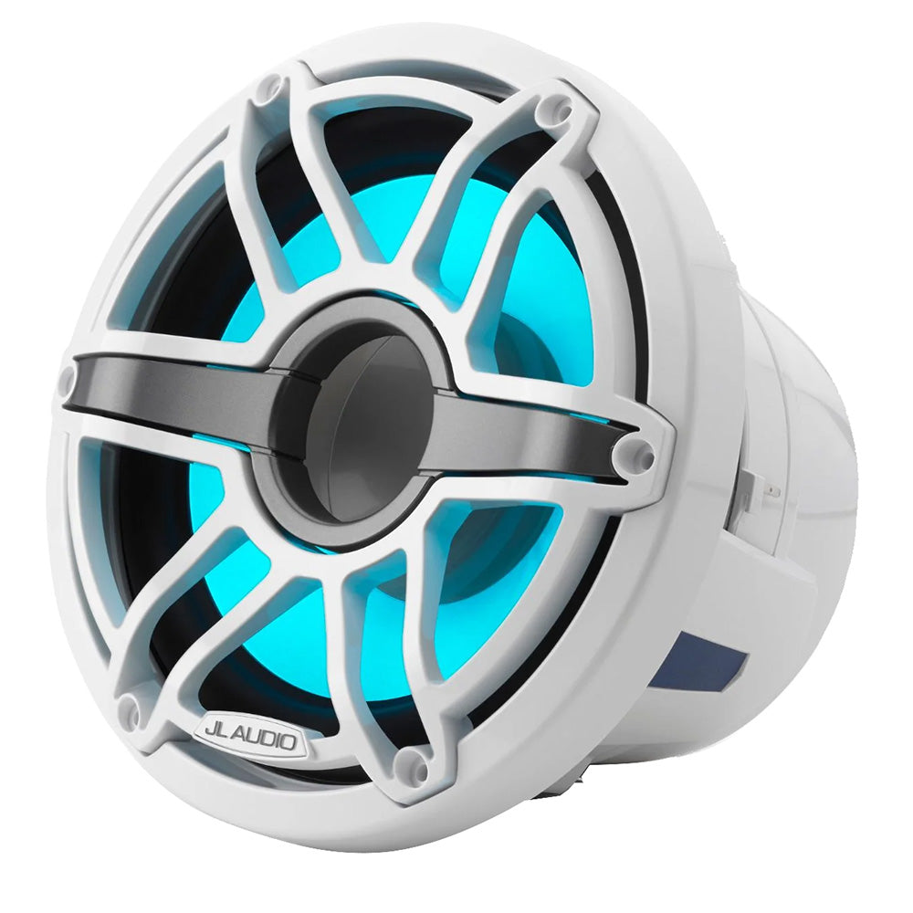 Suncoast Marine and Auto offers JL Audio M6 8" Marine Subwoofer w/Gloss White Sport Grille Transflective LED Lighting - M6-8IB-S-GwGw-i-4 [010-03081-00]