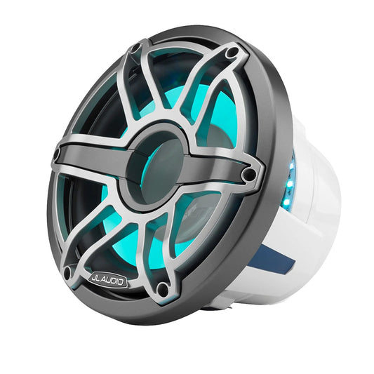 Suncoast Marine and Auto offers JL Audio M6 10" Marine Subwoofer w/Titanium Sport Grille Transflective LED Lighting - M6-10W-S-GmTi-i-4 [010-03491-00]