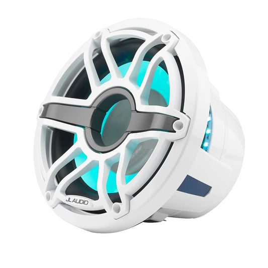 Suncoast Marine and Auto offers JL Audio M6 10" Marine Subwoofer w/Gloss White Sport Grille Transflective LED Lighting - M6-10W-S-GwGw-i-4 [010-03489-00]