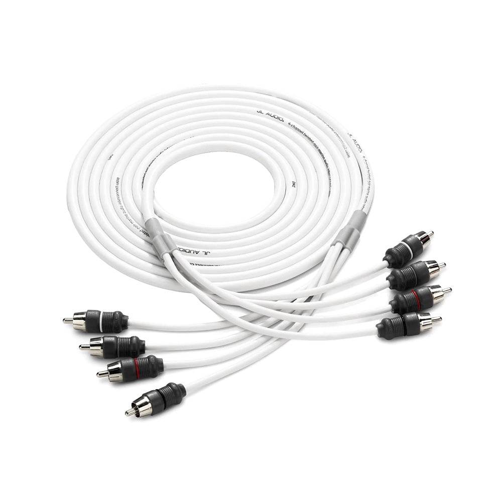 Suncoast Marine and Auto offers JL Audio 4 Channel 12' Marine Audio RCA Cable - XMD-WHTAIC4-12 [010-13474-00]