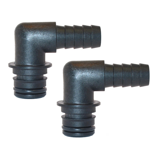 Suncoast Marine and Auto offers Jabsco Port Kit 90-Degree Elbow 1/2" Hose Fitting - Pair [30651-1000]