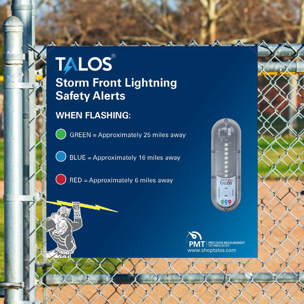 Suncoast Marine and Auto offers TALOS Standard Lightning Detector w/14"x14" Safety Information Sign [SFD-1414P-MTB]