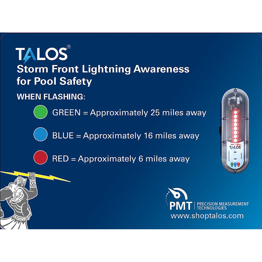 Suncoast Marine and Auto offers TALOS Wall Powered Standard Lightning Detector w/18"x24" Safety Information Sign [SFD-1824P-MTB-WP]