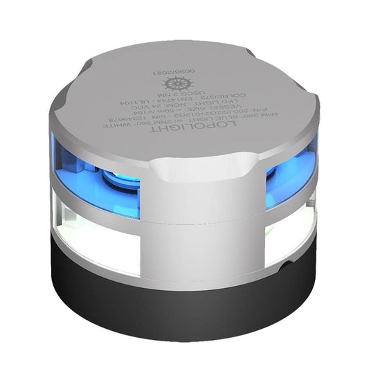 Suncoast Marine and Auto offers Lopolight 2nm 360 Degree Blue Dinner Light + 2nm 360 Degree White Light [200-012G2+022G2]