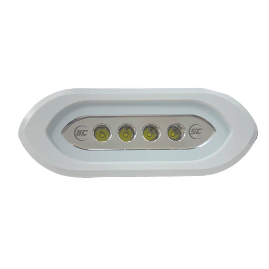 Suncoast Marine and Auto offers Shadow-Caster Flush Mount Spreader Light - White Housing - White [SCM-SLF4X-GW-WH]