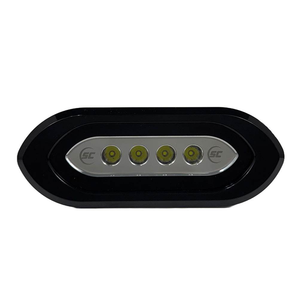 Suncoast Marine and Auto offers Shadow-Caster Flush Mount Spreader Light - Black Housing - White [SCM-SLF4X-GW-BK]