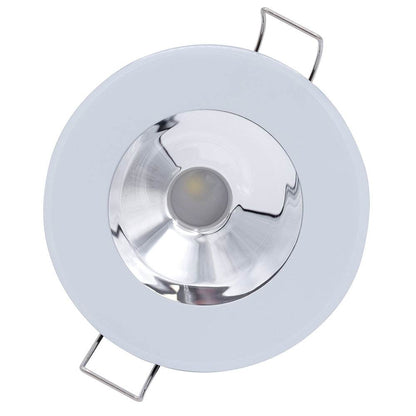 Suncoast Marine and Auto offers Lumitec Illusion Flush Mount LED Down Light - Spectrum RGBW - Cool White - White Housing - Chrome Reflector [117137]