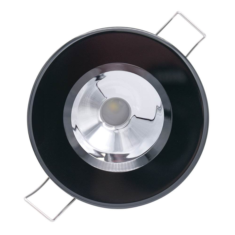 Suncoast Marine and Auto offers Lumitec Illusion Flush Mount LED Down Light - Spectrum RGBW - Cool White - Black Housing - Chrome Reflector [117167]