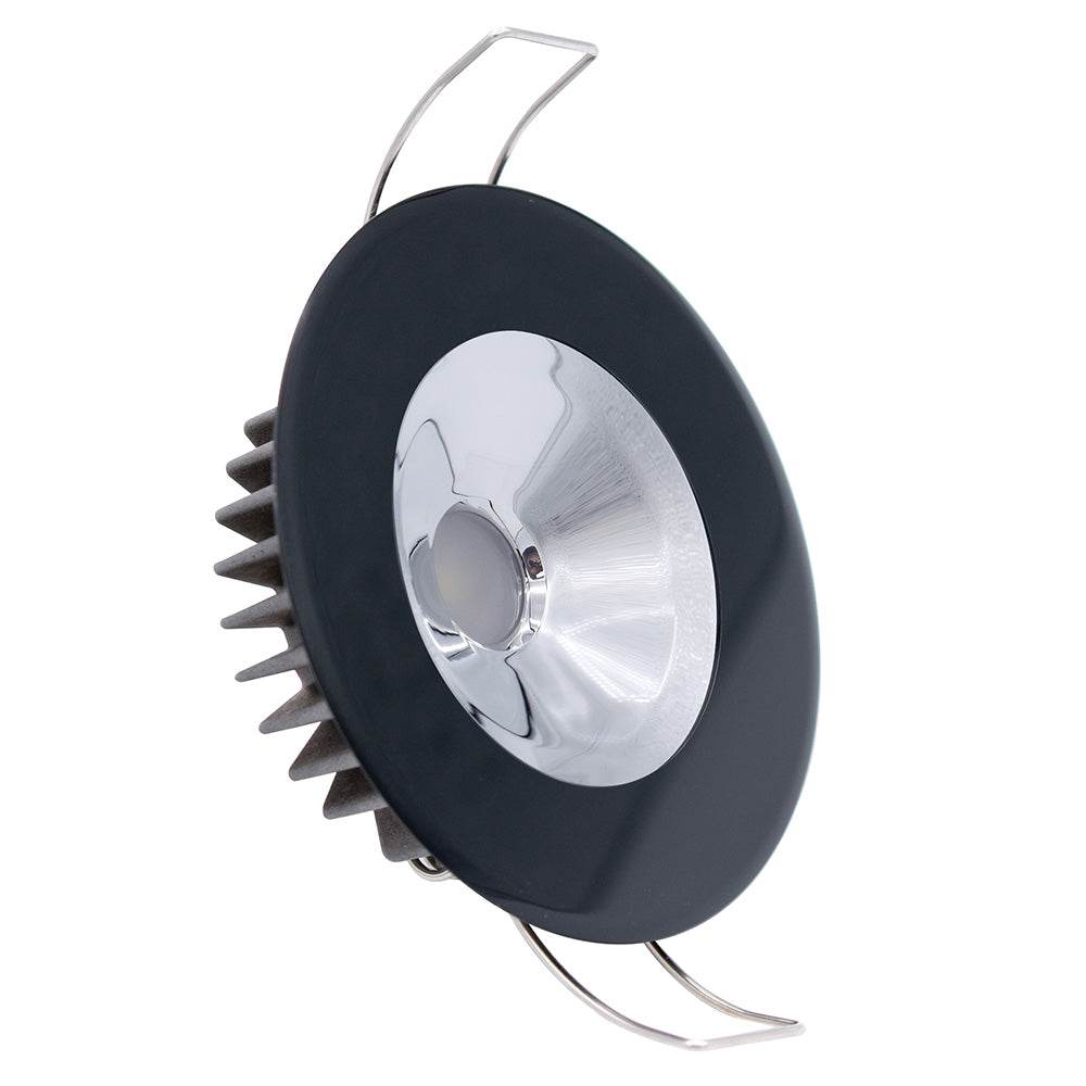 Suncoast Marine and Auto offers Lumitec Illusion Flush Mount LED Down Light - Spectrum RGBW - Cool White - Black Housing - Chrome Reflector [117167]