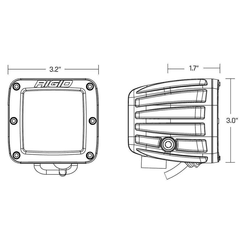 Suncoast Marine and Auto offers RIGID Industries D-Series LED SAE Fog Beam - Yellow/White - Set of 2 [50482]