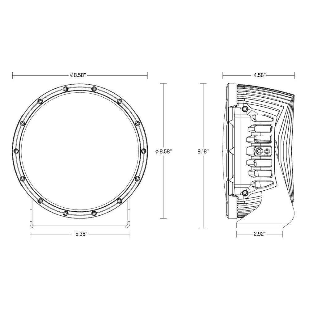 Suncoast Marine and Auto offers RIGID Industries 360-Series RGBW 9" Offroad Lamp Spot Beam w/RGBW Backlight Pods - Single [36422]