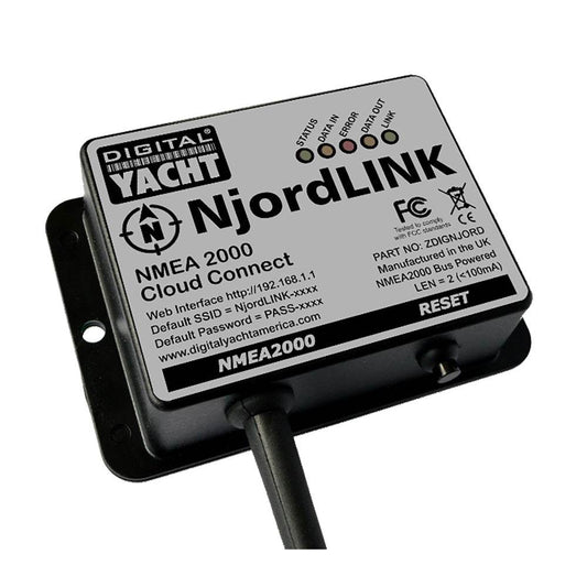 Suncoast Marine and Auto offers Digital Yacht NjordLINK NMEA 2000 Cloud Gateway [ZDIGNJORD]