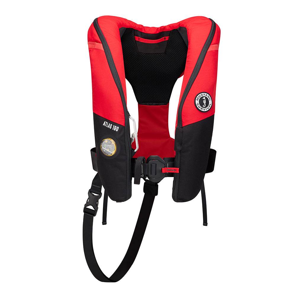 Suncoast Marine and Auto offers Mustang Atlas 190 DLX Open Ocean Inflatable PFD - Red/Black [MD3195E1-123-0]