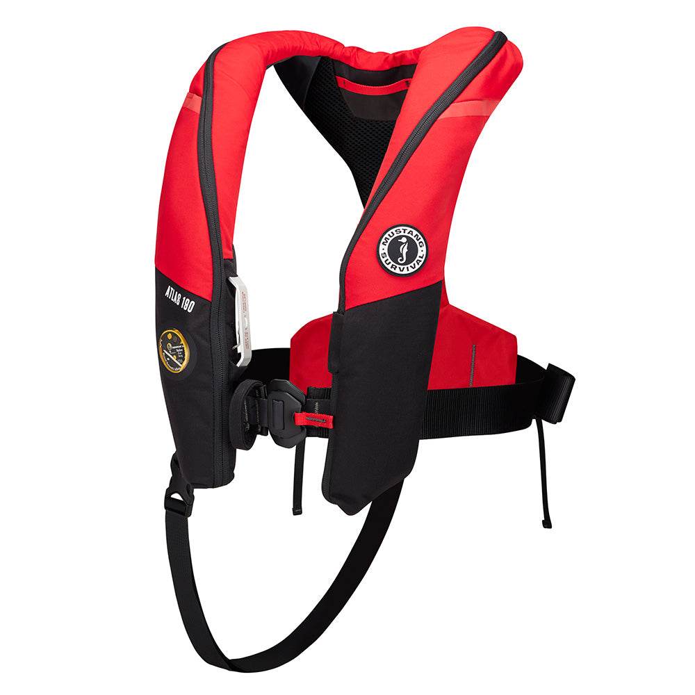 Suncoast Marine and Auto offers Mustang Atlas 190 DLX Open Ocean Inflatable PFD - Red/Black [MD3195E1-123-0]