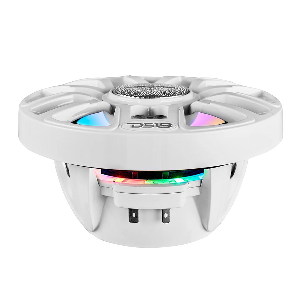 Suncoast Marine and Auto offers DS18 6.5" 2-Way Coaxial Marine Speakers w/Digital LED Lights Bullet Tweeter - White - 150W, 4-Ohm [NXL-IQ6/WH]