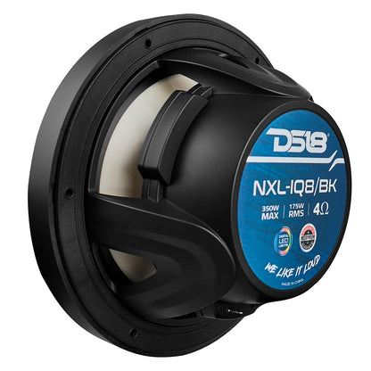 Suncoast Marine and Auto offers DS18 8" 2-Way Coaxial Marine Speakers w/Digital LED Lights Bullet Tweeter - Black - 175W, 4-Ohm [NXL-IQ8/BK]