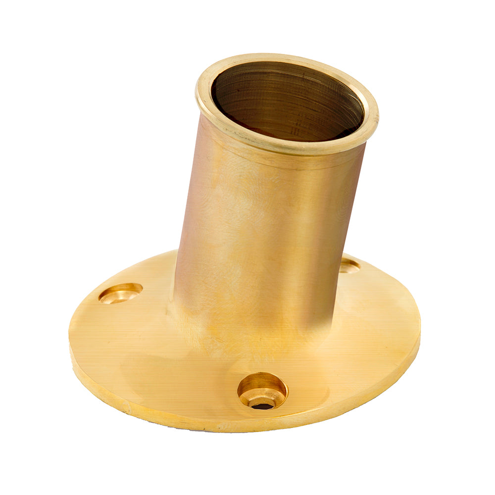 Suncoast Marine and Auto offers Whitecap Top Mount Flag Pole Socket - 1" ID - Polished Brass [S-5002BC]