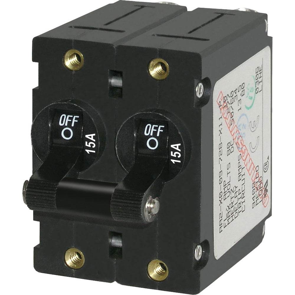 Suncoast Marine and Auto offers Blue Sea 7234 A-Series Double Pole Toggle - 15A - Black [7234]