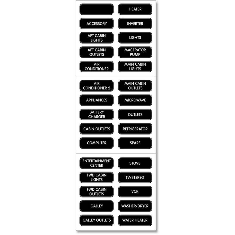 Suncoast Marine and Auto offers Blue Sea 8031 AC Panel Basic 30 Label Set [8031]