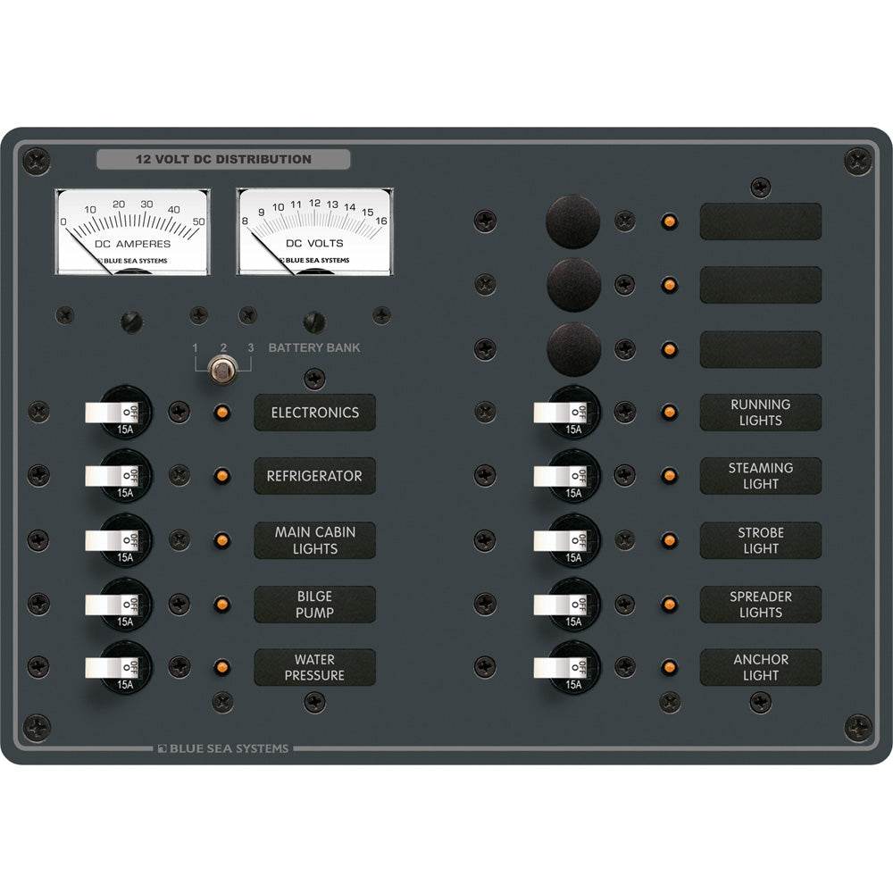 Suncoast Marine and Auto offers Blue Sea 8068 DC 13 Position Toggle Branch Circuit Breaker Panel - White Switches [8068]