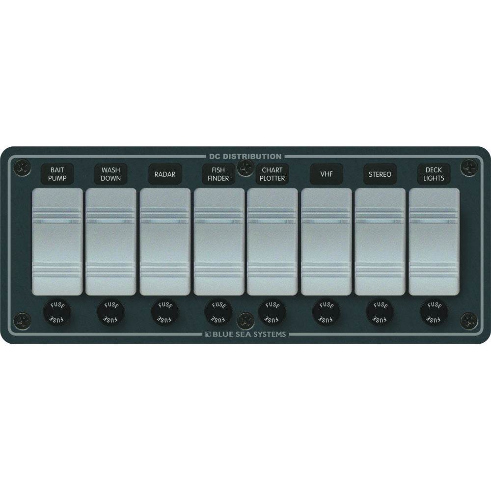 Suncoast Marine and Auto offers Blue Sea 8261 Waterproof Panel 8 Position - Slate Grey [8261]