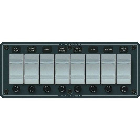 Suncoast Marine and Auto offers Blue Sea 8261 Waterproof Panel 8 Position - Slate Grey [8261]