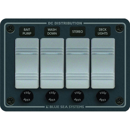 Suncoast Marine and Auto offers Blue Sea 8262 Waterproof Panel 4 Position - Slate Grey [8262]