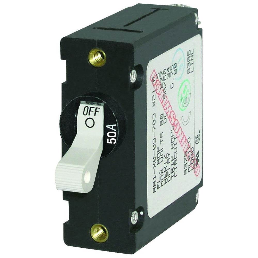 Suncoast Marine and Auto offers Blue Sea 7230 AC/DC Single Pole Magnetic World Circuit Breaker - 50AMP [7230]