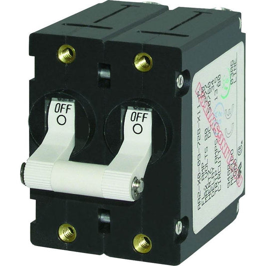 Suncoast Marine and Auto offers Blue Sea 7233 A-Series Double Pole Toggle - 10AMP - White [7233]