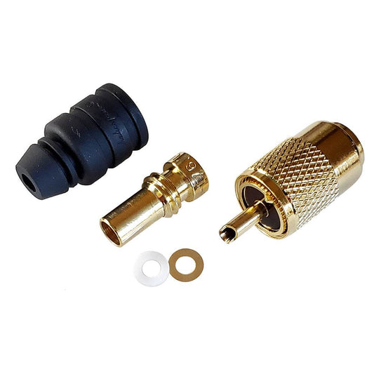 Suncoast Marine and Auto offers Shakespeare PL-259-58-G Gold Solder-Type Connector w/UG175 Adapter & DooDad Cable Strain Relief f/RG-58x [PL-259-58-G]