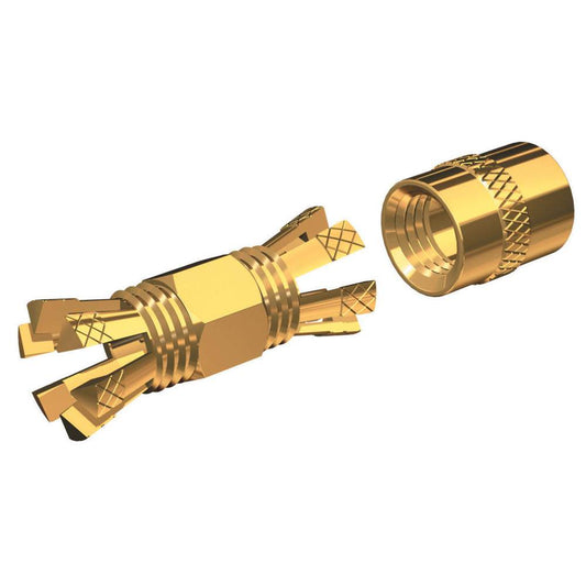 Suncoast Marine and Auto offers Shakespeare PL-258-CP-G Gold Splice Connector For RG-8X or RG-58/AU Coax. [PL-258-CP-G]